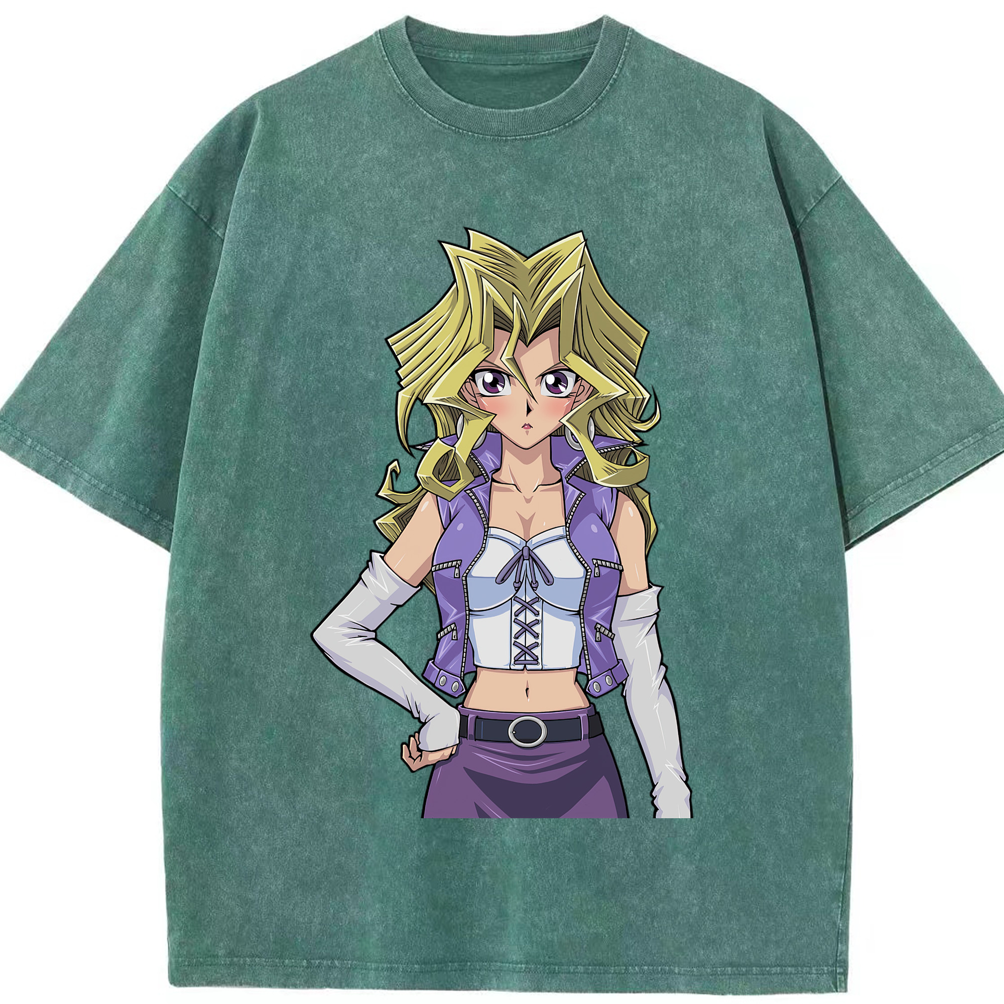 （画像用） 遊☆戯☆王 Yu-Gi-Oh! 綿100% ヴィンテージ風 半袖Tシャツ（フロントプリント）